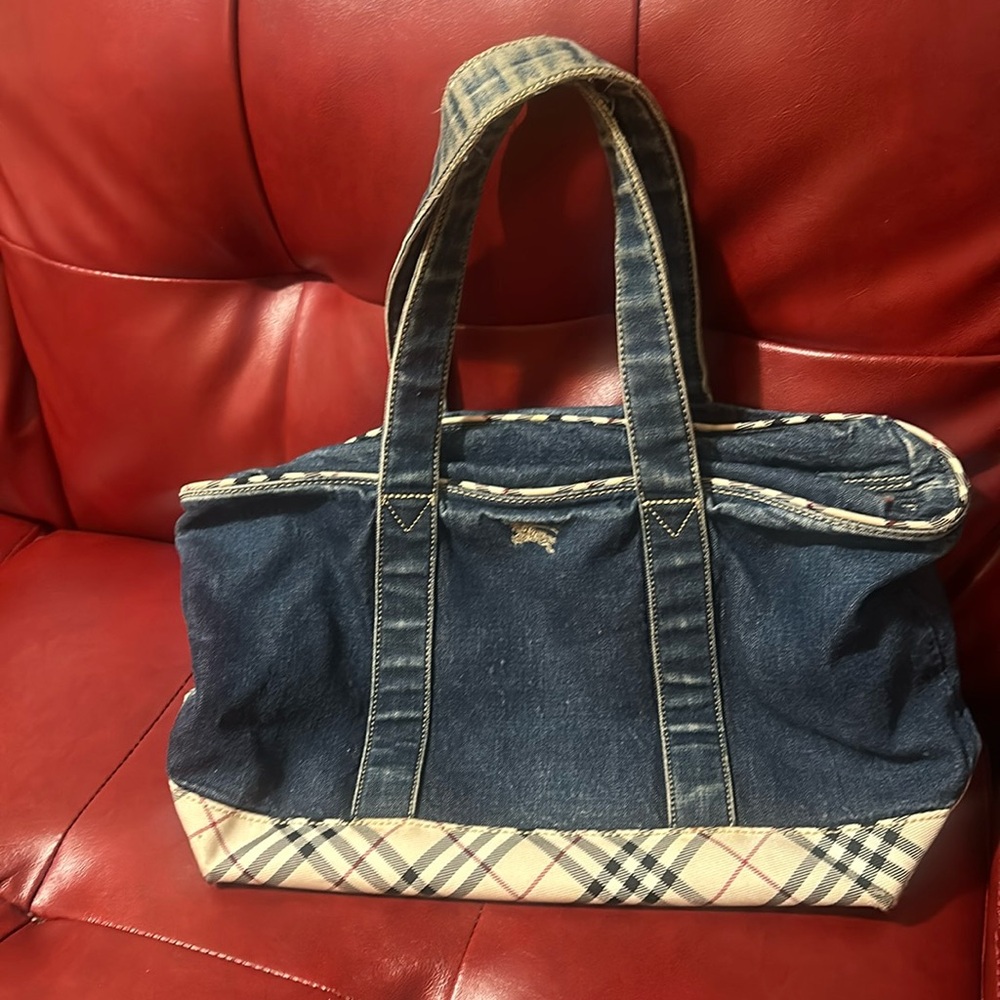 Authentic blue Jean Burberry bag